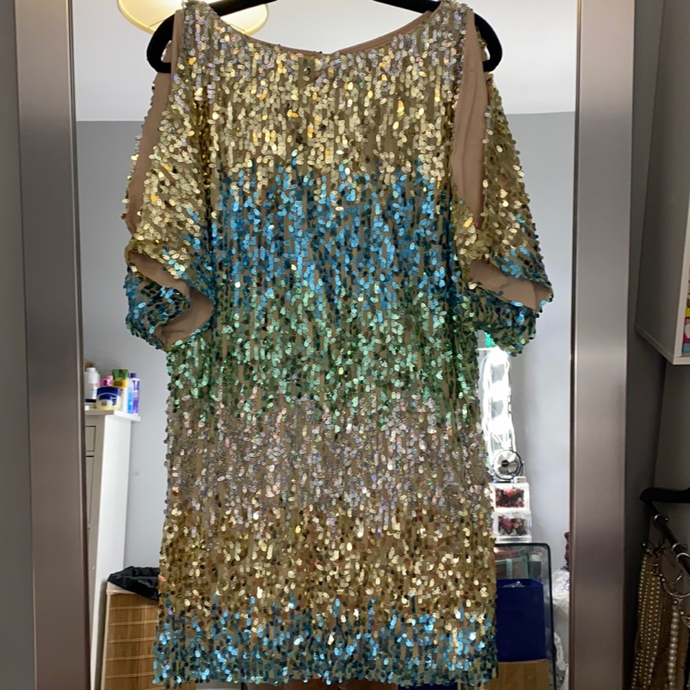 NV Couture Mermaid Sequin Dress Sz 14